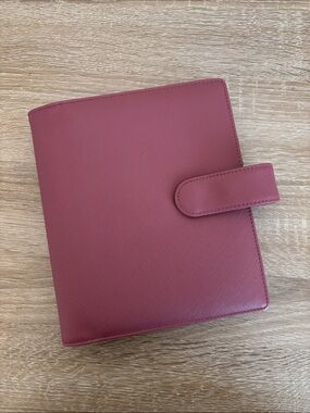 Jane's Agenda MINI Size Saffiano Vegan Leather Wrap Planner Cover for 2" discs